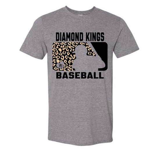 Adult Gildan Softstyle T-Shirt Diamond Kings Bsaeball Leopard