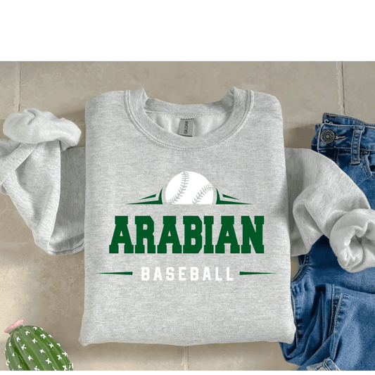 Unisex Arabian Baseball Gildan Ash Gray Line Design