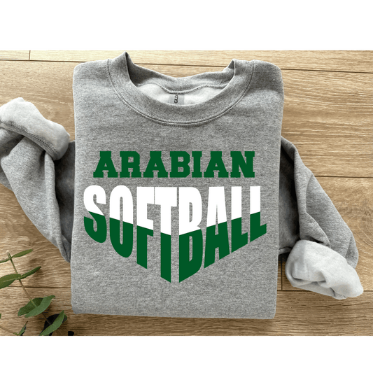 Unisex Arabian Softball Gildan Sport Gray V Design