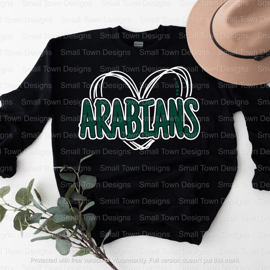 Unisex Arabians Gildan Black Heart Design