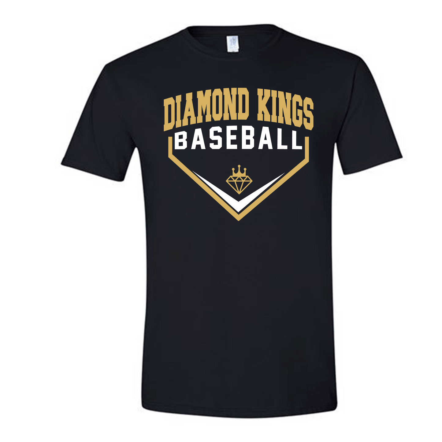 Adult Gildan Softstyle T-Shirt Kings Black Home Plate