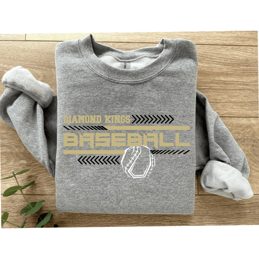 Adult Gildan Unisex Heavy Blend Crewneck Sport Grey and Gold