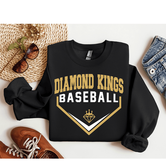 Youth Gildan Crewneck Black Kings Home Plate