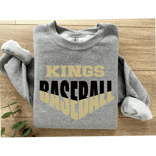 Adult Gildan Unisex Heavy Blend Crewneck Sport Grey and Gold and Black