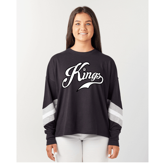 Ladies Enza Varsity Long Sleeve Tee