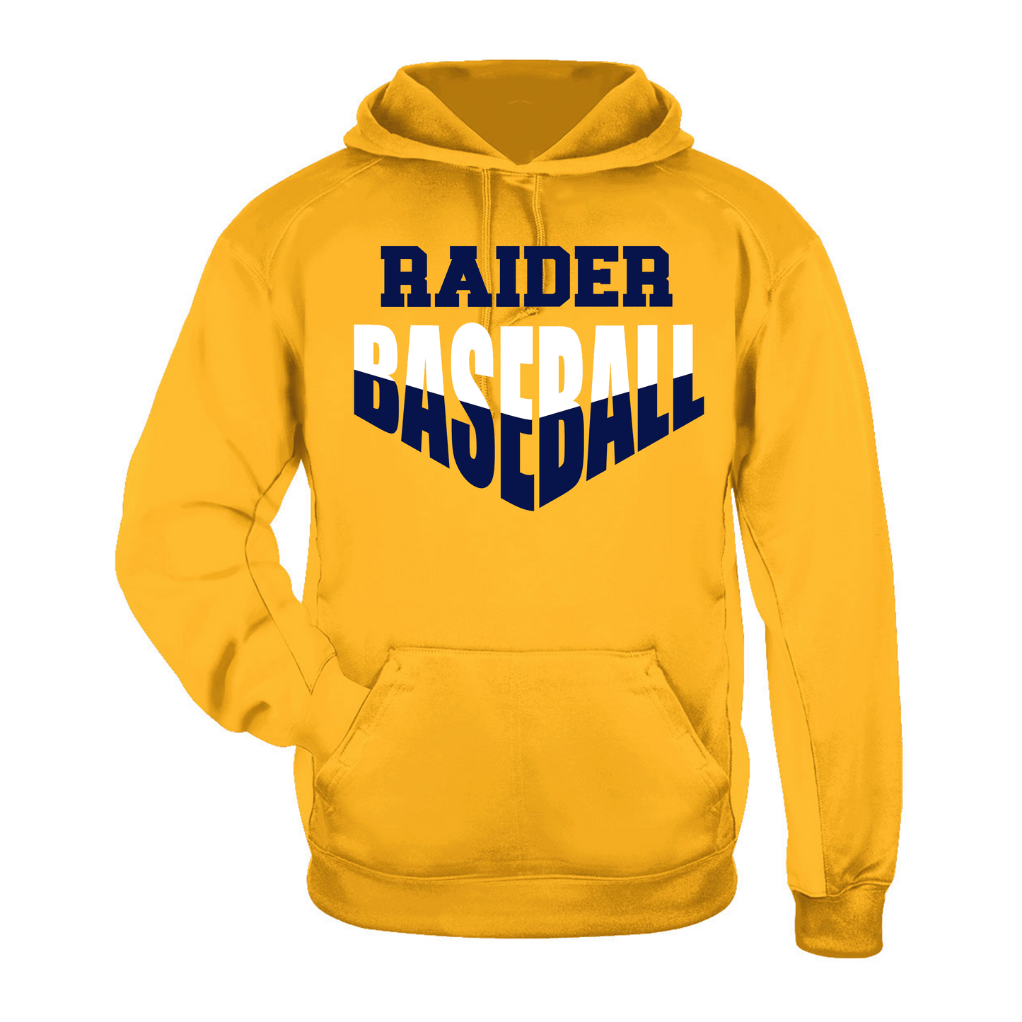 Adult Badger Sport Moisture Management Hoodie Raiders V-Design (2 color Choices)