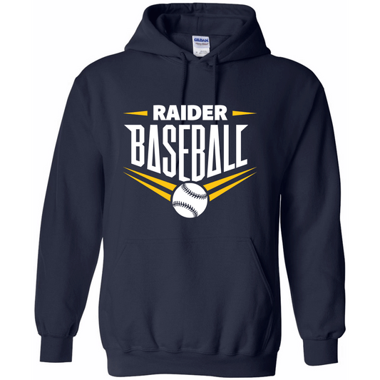 Gildan Navy Hoodie Raiders Baseball Slant