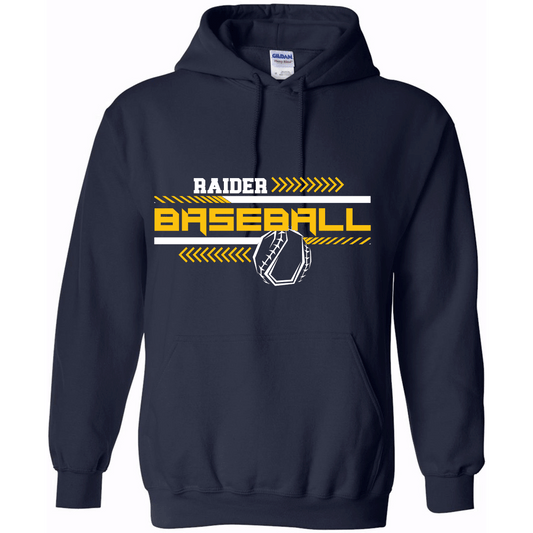 Gildan Navy Hoodie Raiders Baseball