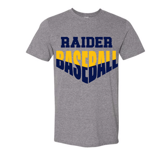 Gildan Softstyle Sport Grey Raider Baseball V Design