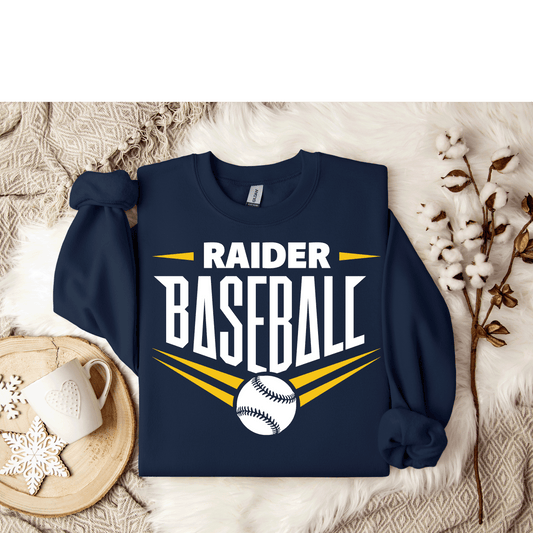 Gildan Navy Crewneck Raider Baseball