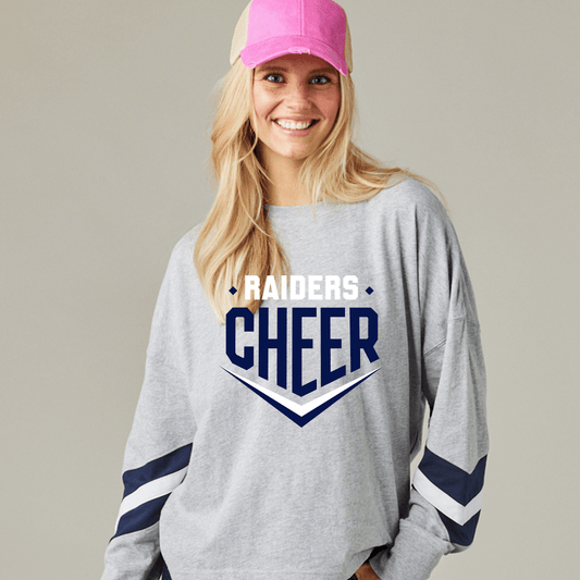 Ladies Enza Varsity Long Sleeve Raider Cheer Design