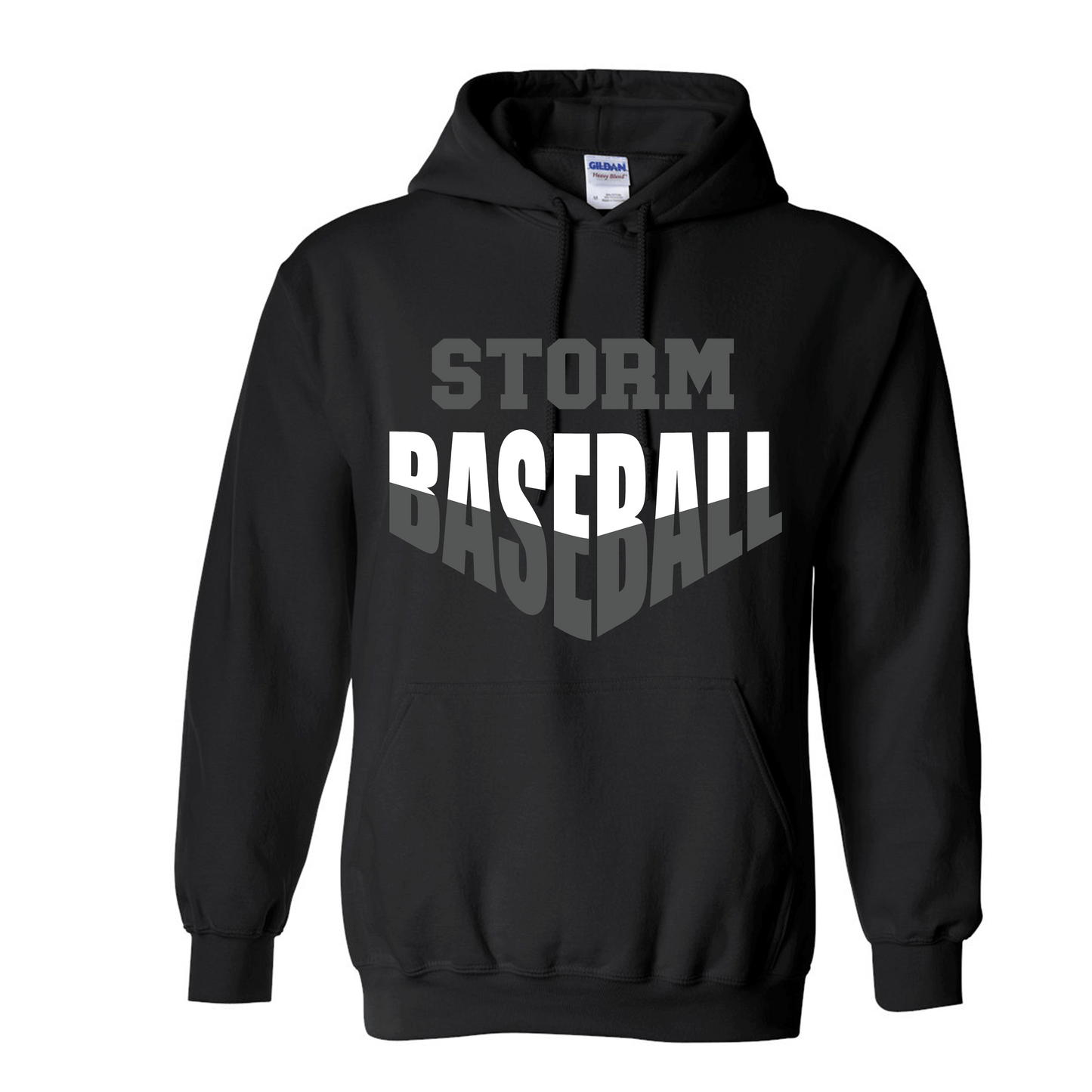 Storm Baseball Crewneck Gildan Black Hoodie V Design