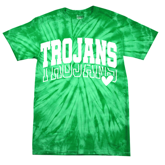 Youth Colortone Spider Tie Dye Tee Trojans Repeat