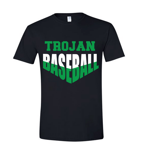 Adult Gildan Softstyle T-Shirt Trojans V Design