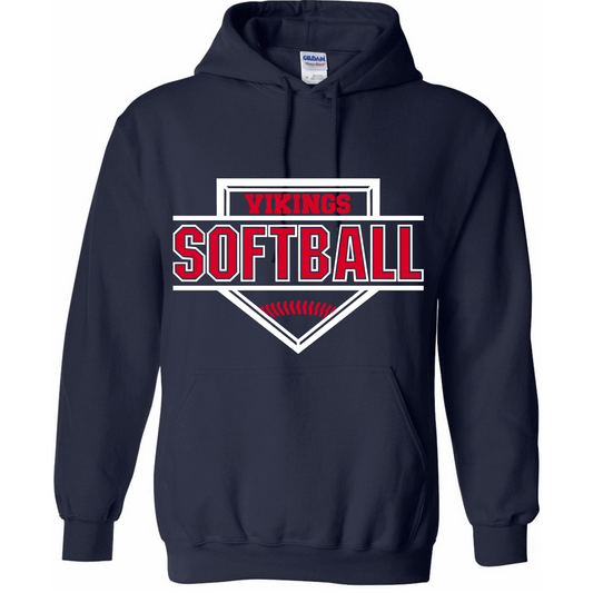 Unisex Viking Softball Home Plate Gildan Navy