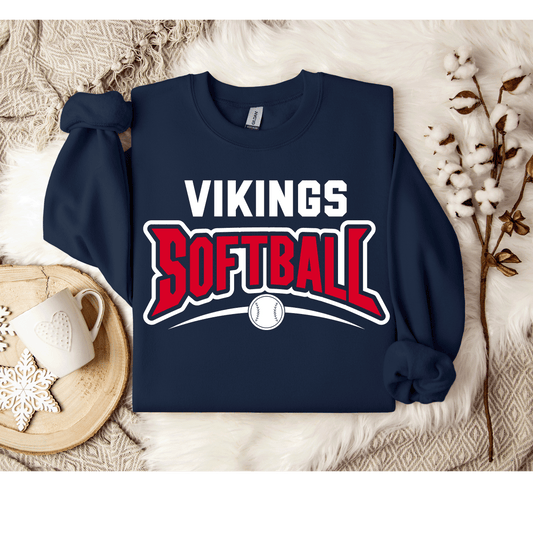 Unisex Viking Softball Retro Gildan Navy